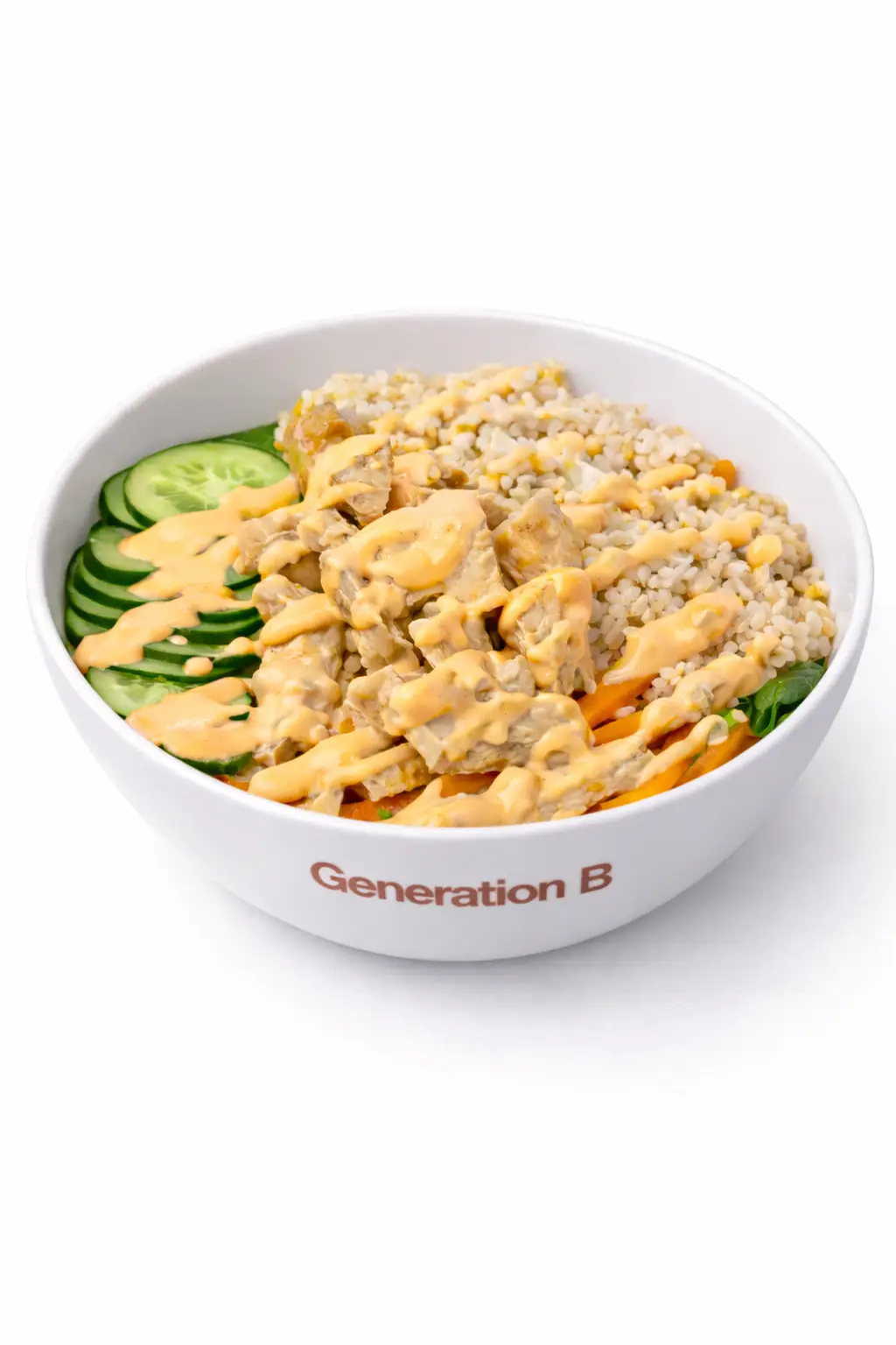 Comer sin gluten sin renunciar al sabor: nuestra filosofía en Generation B 6 Bowl Seúl sin gluten vegano con Heura al vino blanco, kimchi y alioli coreano